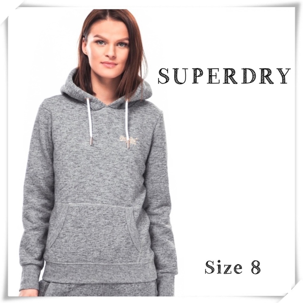 SUPERDRY Orange Label Elite Hoodie in light Gray Size 8 Style G20009AR